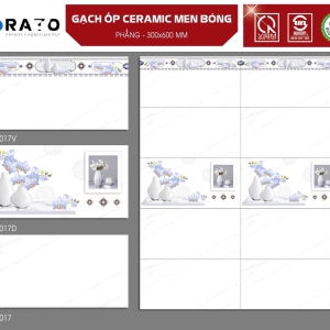 Gạch ốp tường (30x60) PT36017 men bóng 