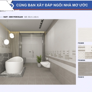 Gạch ốp tường (30x60) HP.FS3609 men mờ