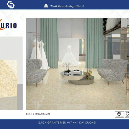 GẠCH BÓNG KÍNH LÓT NỀN 80X80 