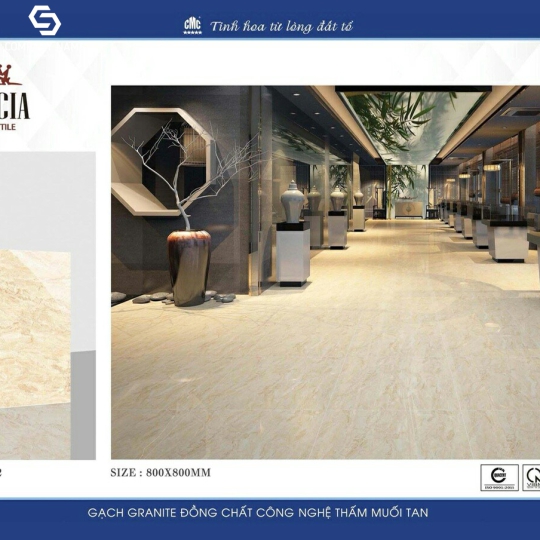 GẠCH BÓNG KÍNH LÓT NỀN 80X80 
