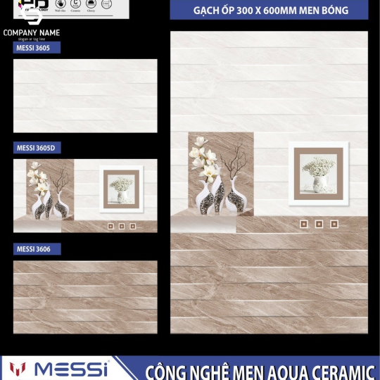 Gạch ốp tường (30x60) THPM3605 men bóng 
